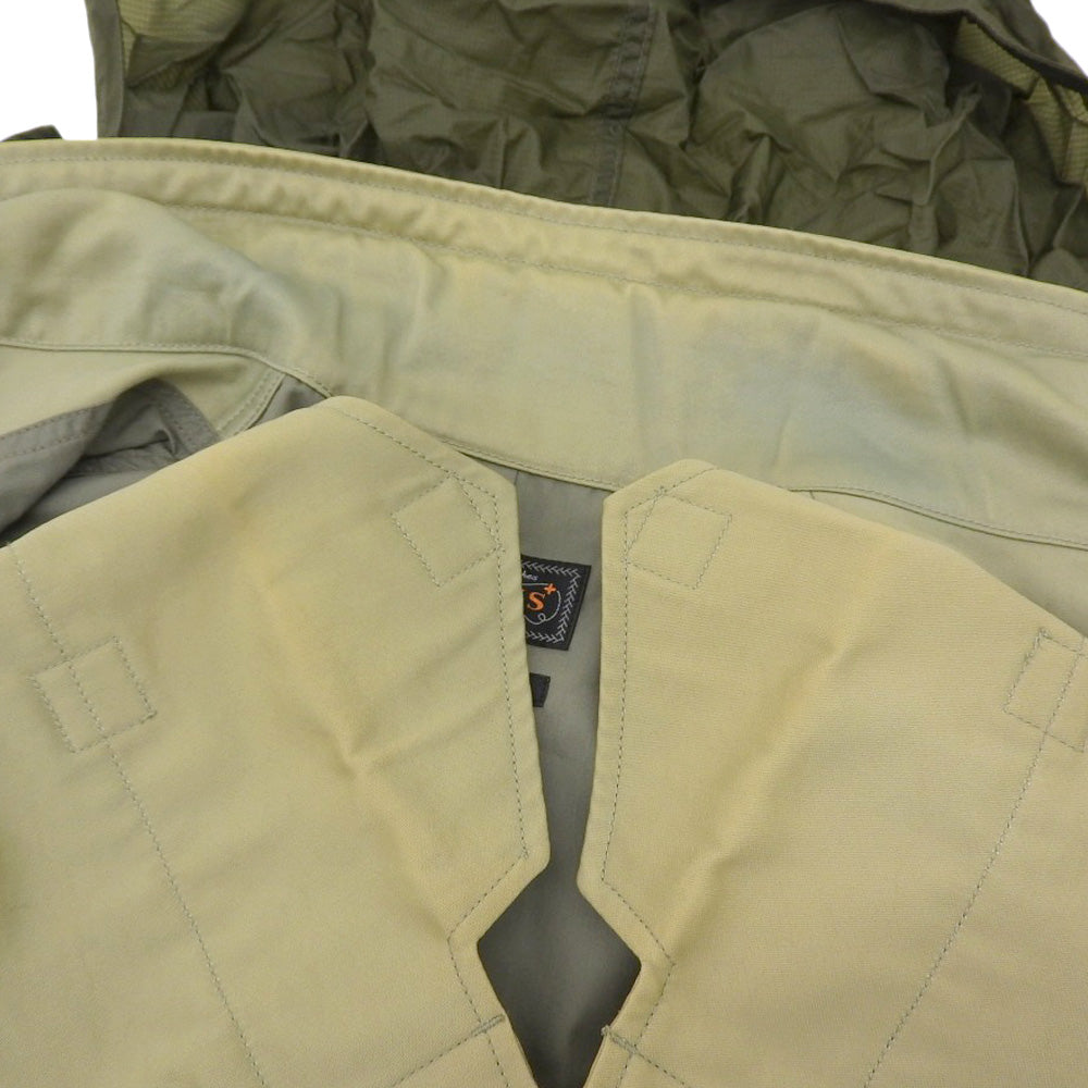 BEAMS ビームス 中空糸 サテン M-65 ジャケット メンズ カーキ M ジャケット M