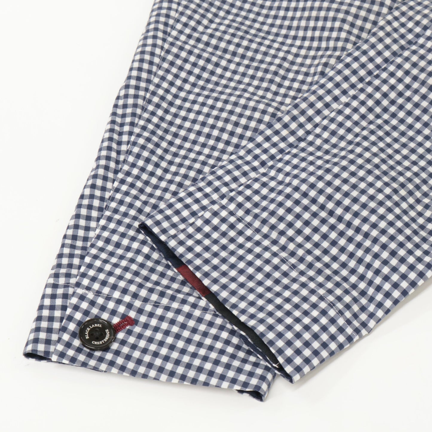 BLACK LABEL CRESTBRIDGE ブラックレーベルクレストブリッジ ホワイト×ネイビー ギンガムチェック シングルジャケット ジャケット S
