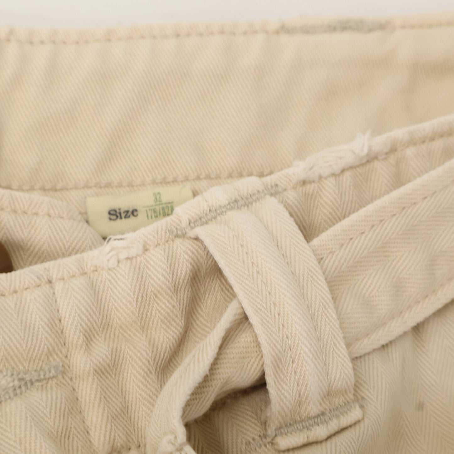 RRL ダブルアールエル ベージュ ボタンフライ ヘリンボーン ショーツ ボトムス 32