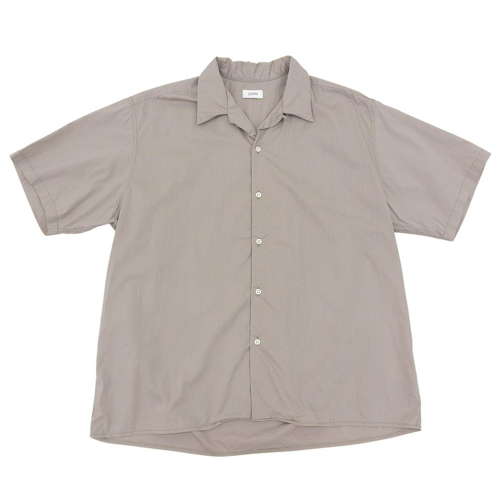 CIOTA シオタ 美品 Open Collar Short Sleeve Shirt トップス レディース グレー 3 SHLM-112-CR トップス 3
