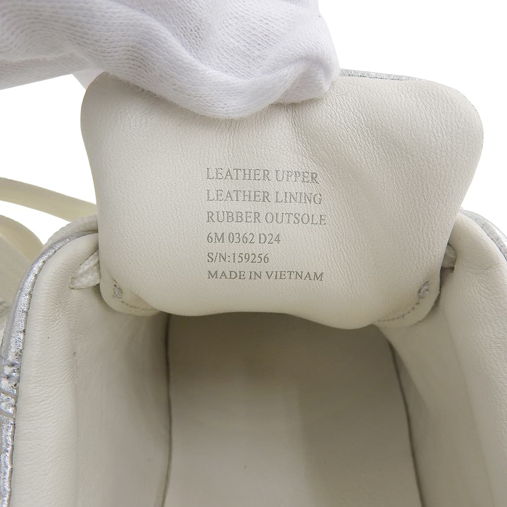 Tory Burch トリーバーチ 美品 グッドラックトレーナー スニーカー シューズ レディース シルバーメタリック 6M シューズ 6 M