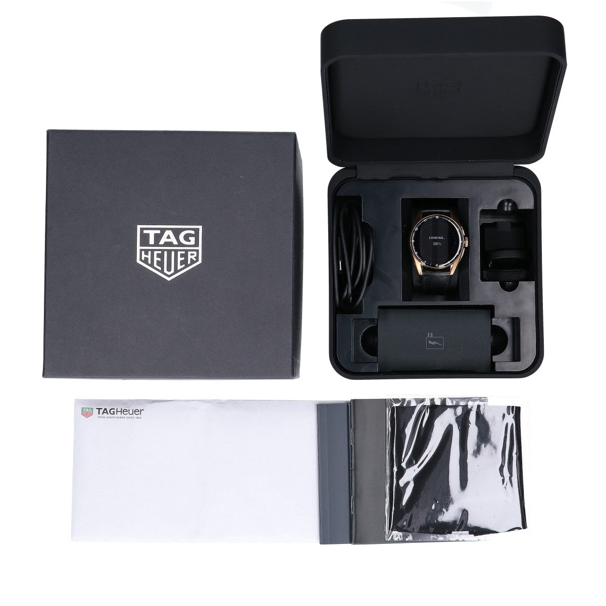 TAG HEUER タグホイヤー 【美品】SBR8011 コネクテッド キャリバー E4 ゴールデン・ブライトエディション スマートウォッチ 腕時計