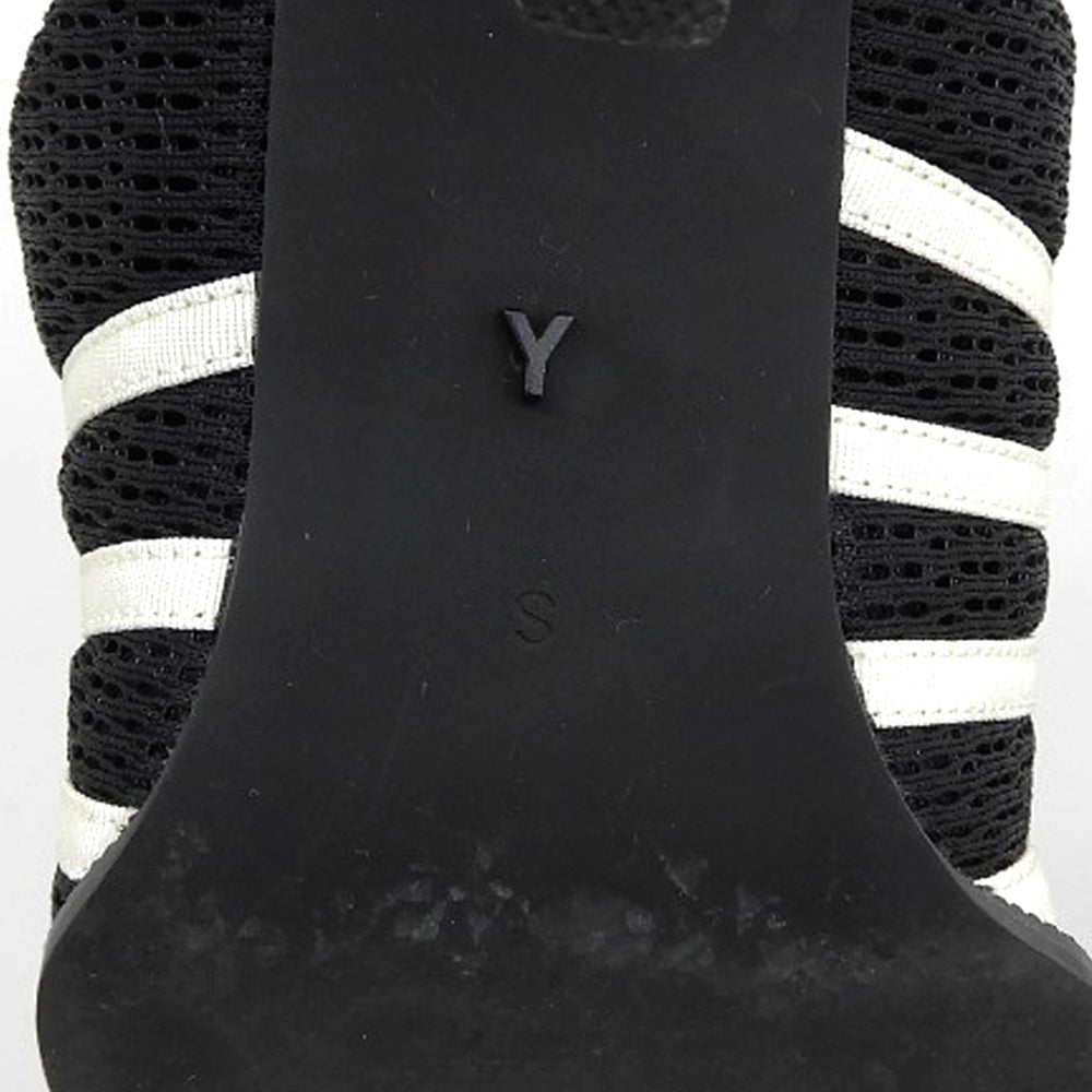 YELLO イエロ 美品 ライン入り スニーカーミュール レディース ブラック×ホワイト S シューズ S