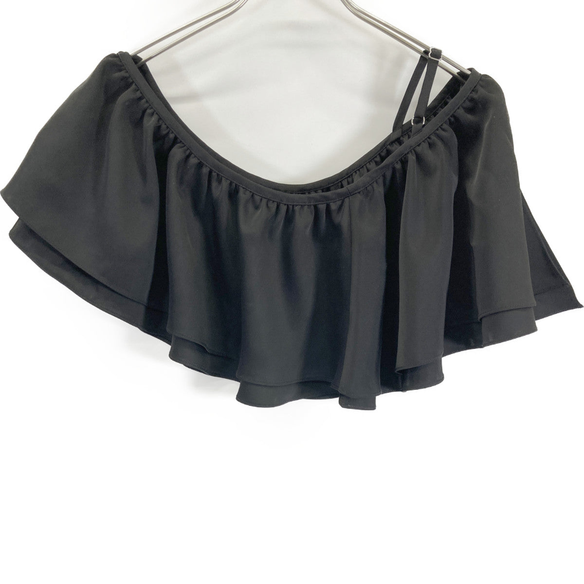 AMERI アメリ 【×MIREI KIRITANI】ブラック スパンコール ラッフル ニットドレス ワンピース S