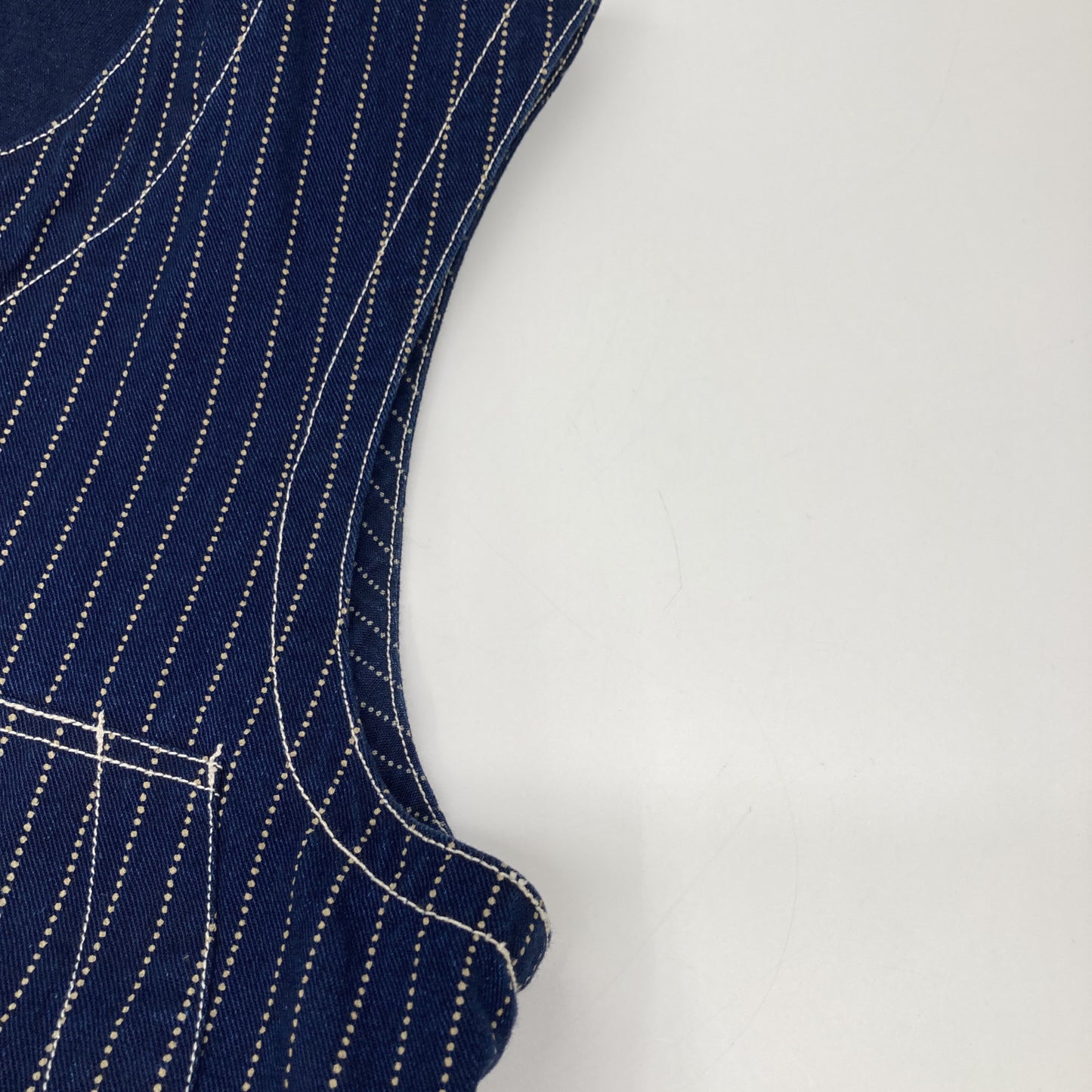 UNION SPECIAL OVERALLS ユニオンスペシャルオーバーオールズ ストライプ コンダクターベスト ベスト 34