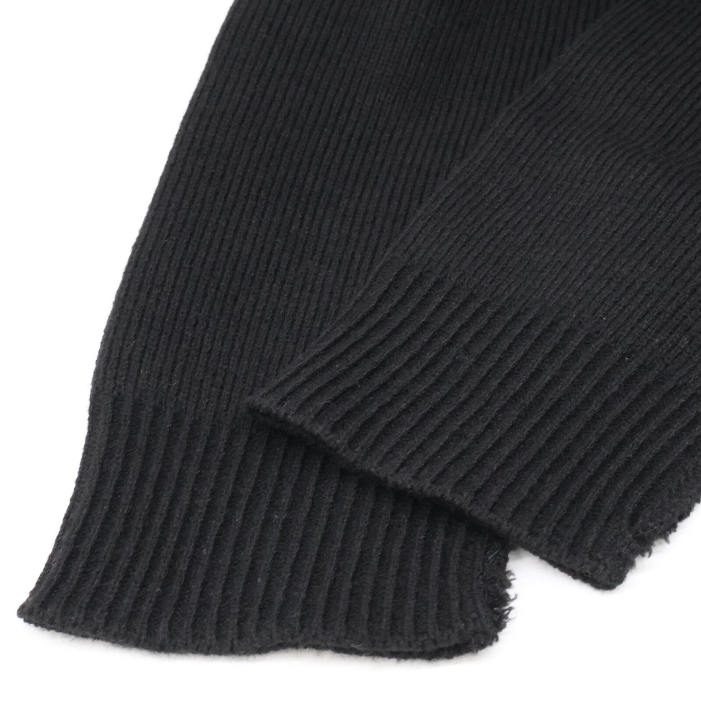 CDG シーディージー SZ-N007 23年 ブラック バックロゴ サイドスリット ニットセーター トップス XXL