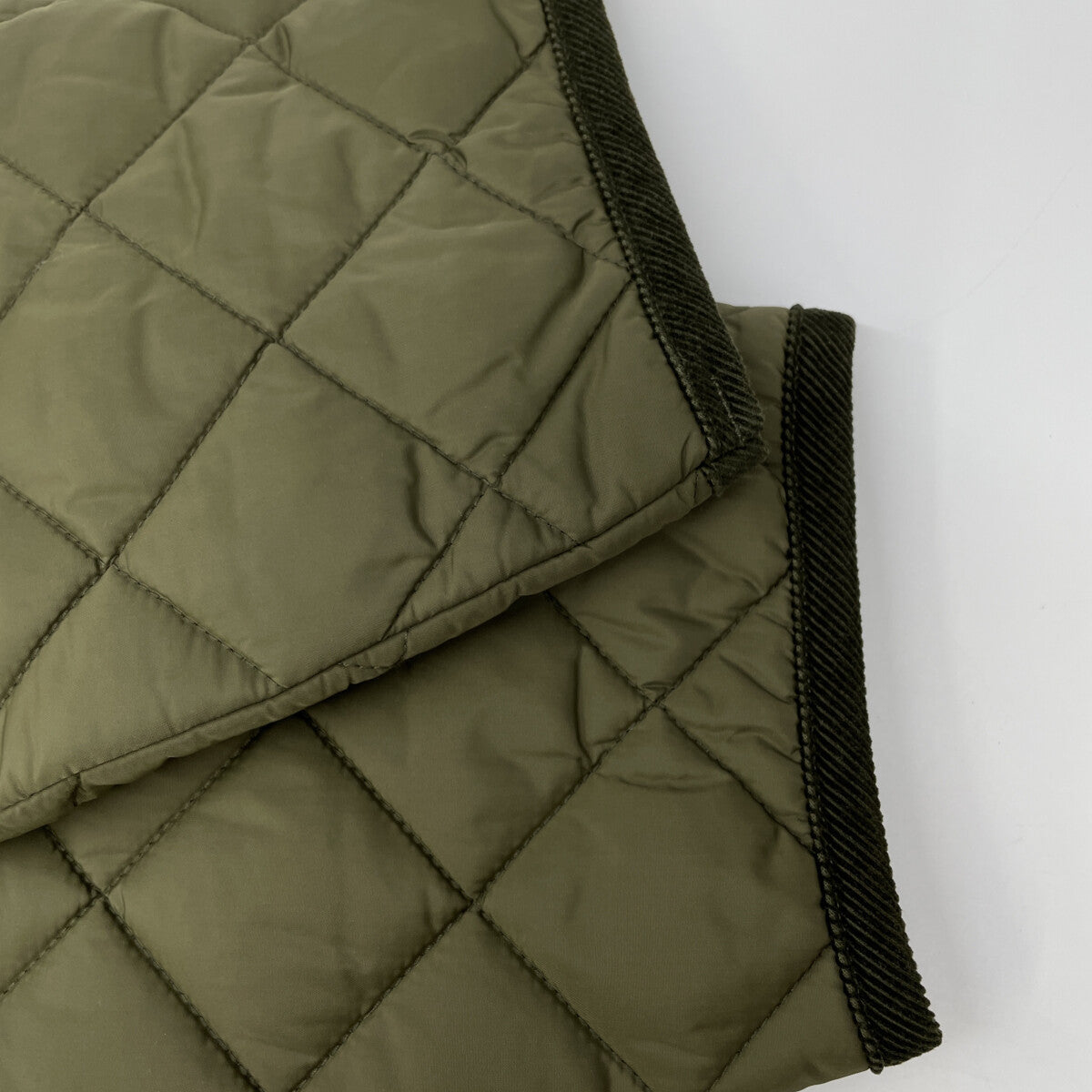 Barbour バブアー 2102002 カーキ ノーカラー キルティング コート コート 10