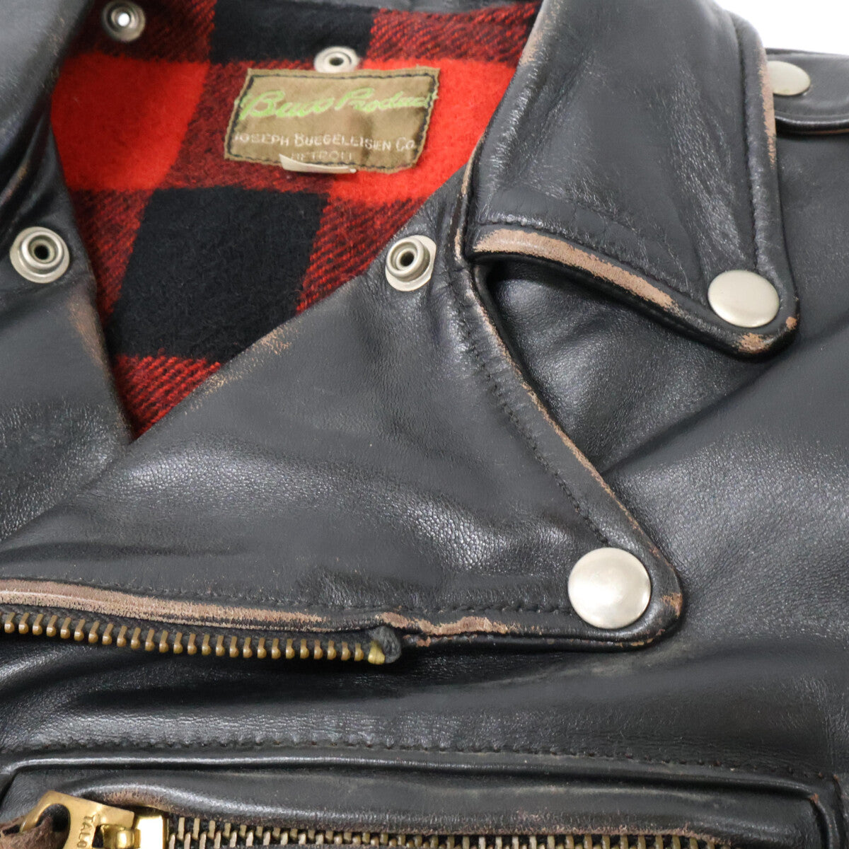 BUCO ブコ THE REAL McCOYS ザリアルマッコイズ J-21 タンニン鞣し ホースハイド レースアップ ダブルライダース ジャケット 36