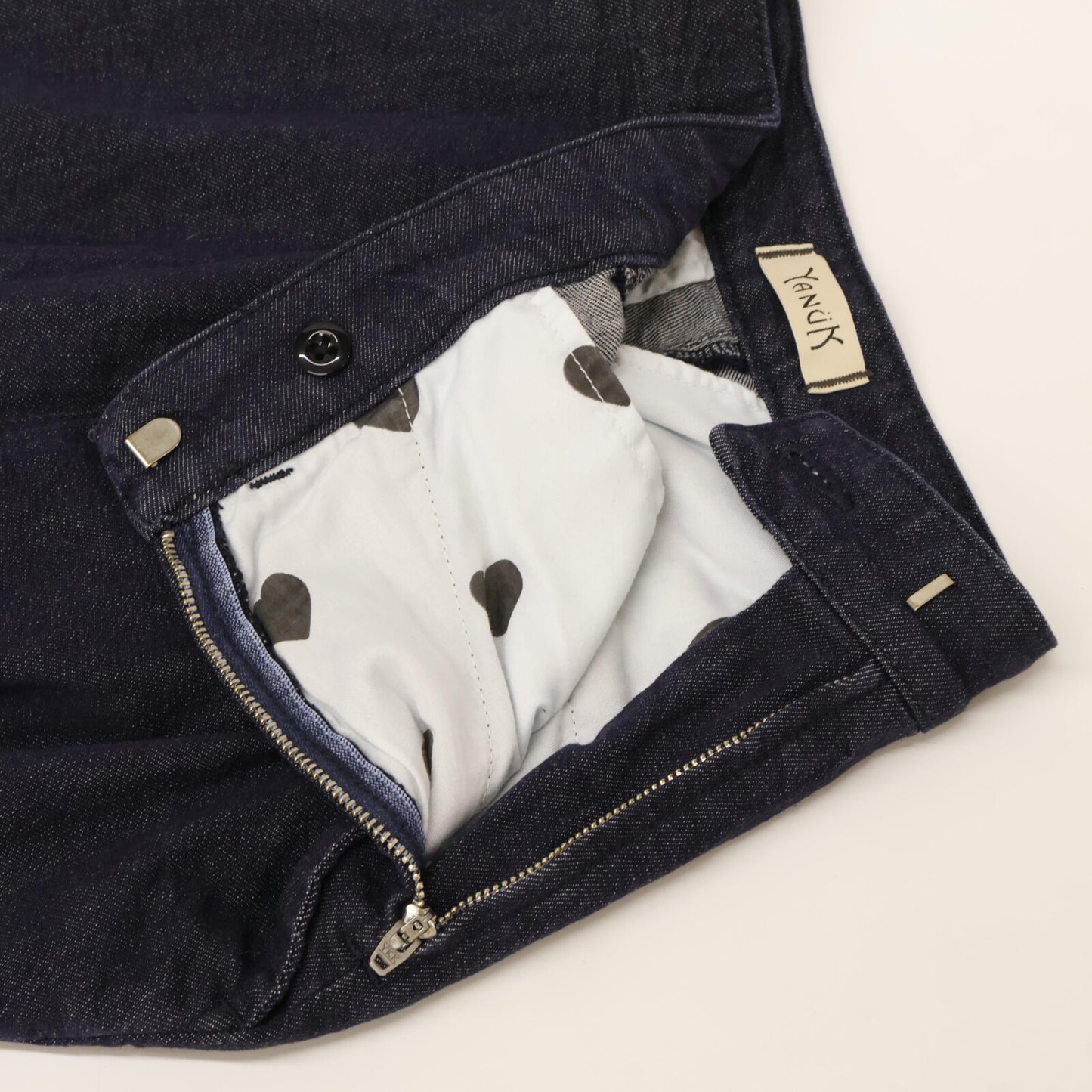 YANUK ヤヌーク x樋口かほり 57152511 クロップドテーパード デニムパンツ/ ボトムス XS