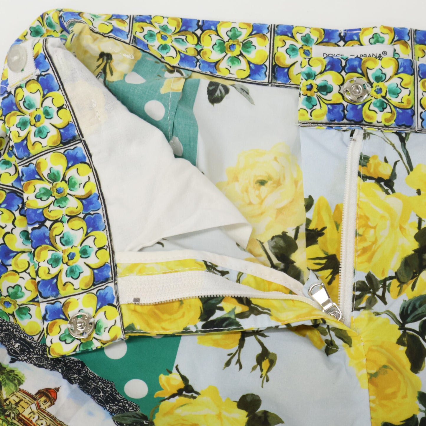 DOLCE&GABBANA ドルチェアンドガッバーナ L51Q16/FP5IW マヨリカ柄ショートパンツ ボトムス 9/10