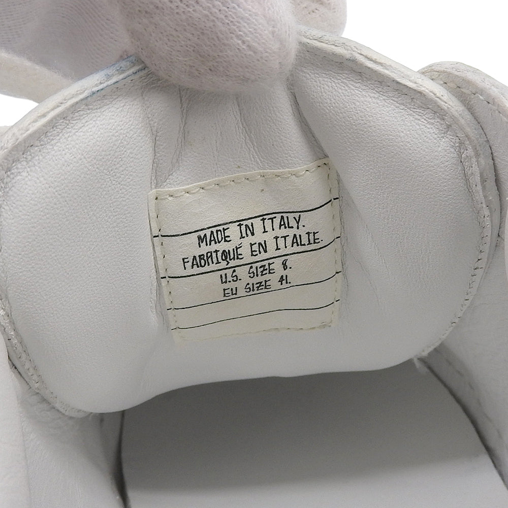 THOM BROWNE トムブラウン 美品 レザー スニーカー シューズ メンズ 白 ホワイト 8 シューズ 8(US)