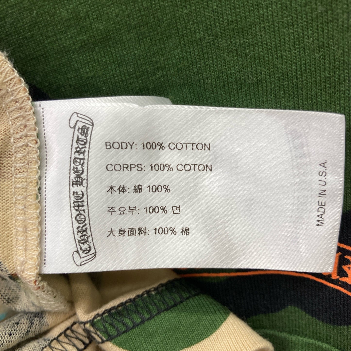 Chrome Hearts クロムハーツ Matty Boy カモフラ Caution Tシャツ トップス XL