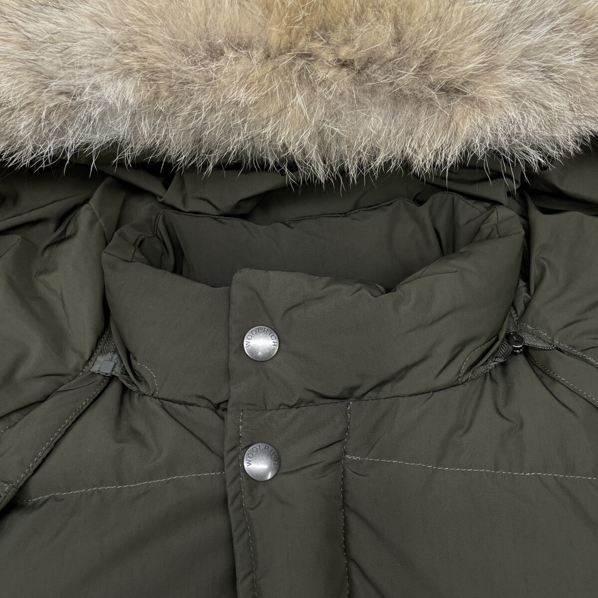 WOOLRICH ウールリッチ 1602163 カーキ コヨーテファー ダウンベスト ベスト XS