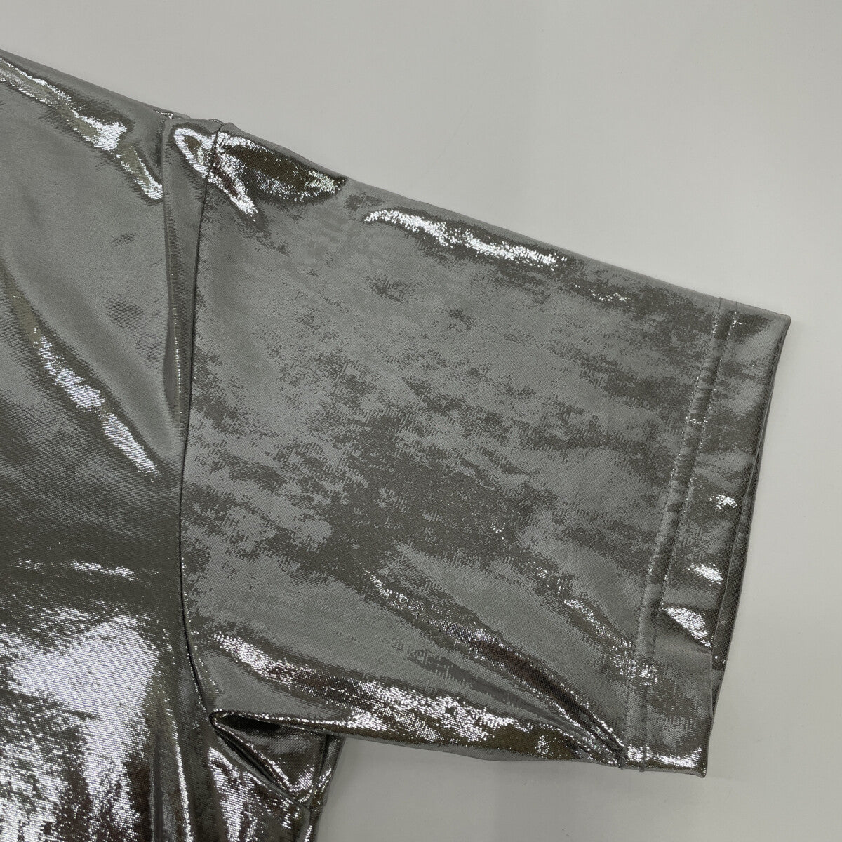 COMMEdesGARCONS JUNYA WATANABE コムデギャルソンジュンヤワタナベ 25SS JO-T015 メタリック Tシャツ トップス M