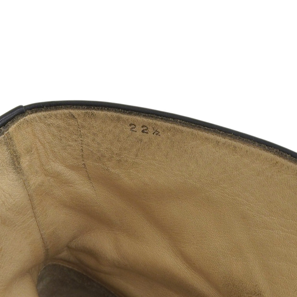 COMMEdesGARCONS コムデギャルソン レザー レースアップブーツ シューズ レディース 黒 ブラック 22 1/2 シューズ 22 1/2