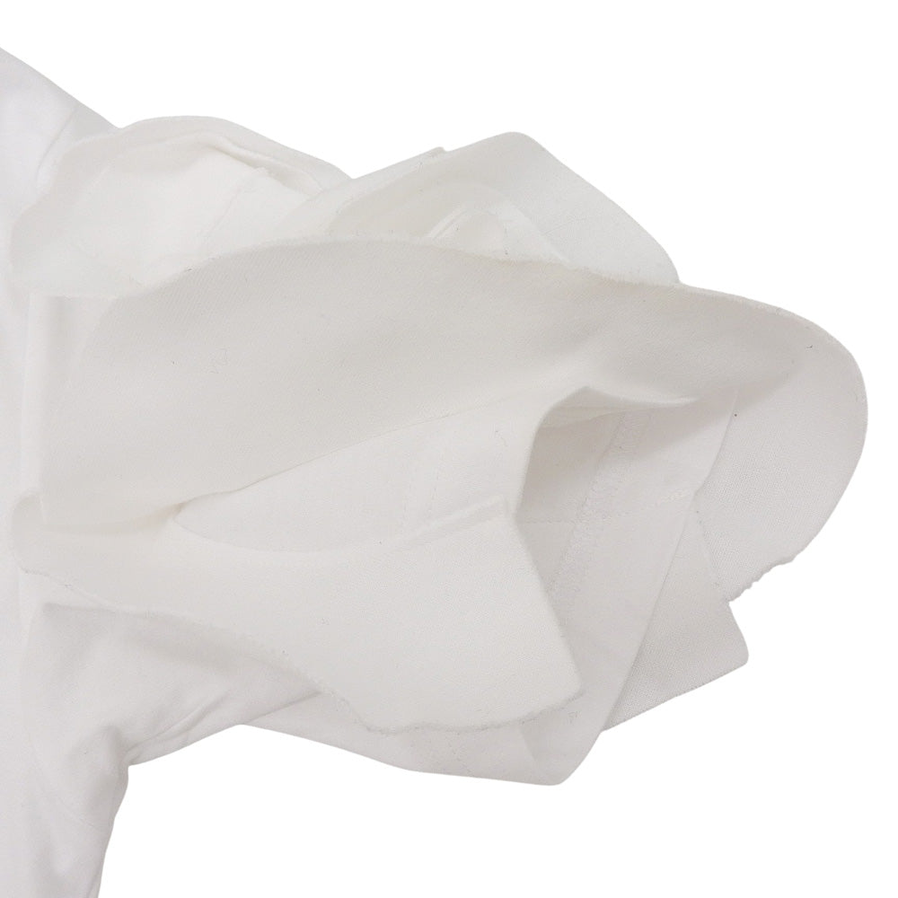 cygne シーニュ 美品 スリーブフラワーデザイン ztシャツ コットン トップス レディース ホワイト FREE CYJ-T006 トップス FREE