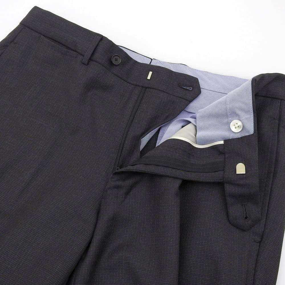 TOMORROWLAND トゥモローランド 美品 ゼニア生地 3ボタン段返り スーツ メンズ ダークグレー系 68065506001 スーツ セットアップ ―