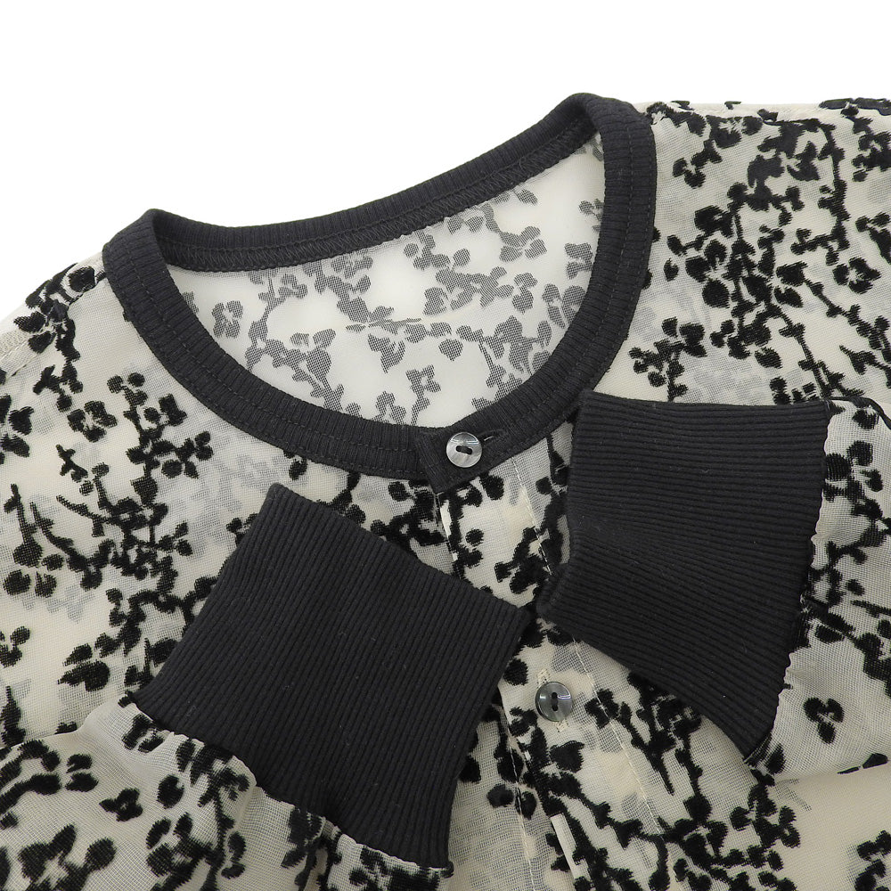 CLANE クラネ 美品 MINAMI TANAKA FLORETS OPAL CARDIGAN カーディガン レディース ベージュ ブラック 1 13122-4212 22AW トップス 1