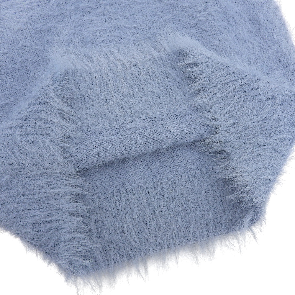 CLANE クラネ 美品 SHAGGY AMERICAN SLEEVE KNIT TOPS トップス レディース ブルー 2 16106-2072 24SS トップス 2