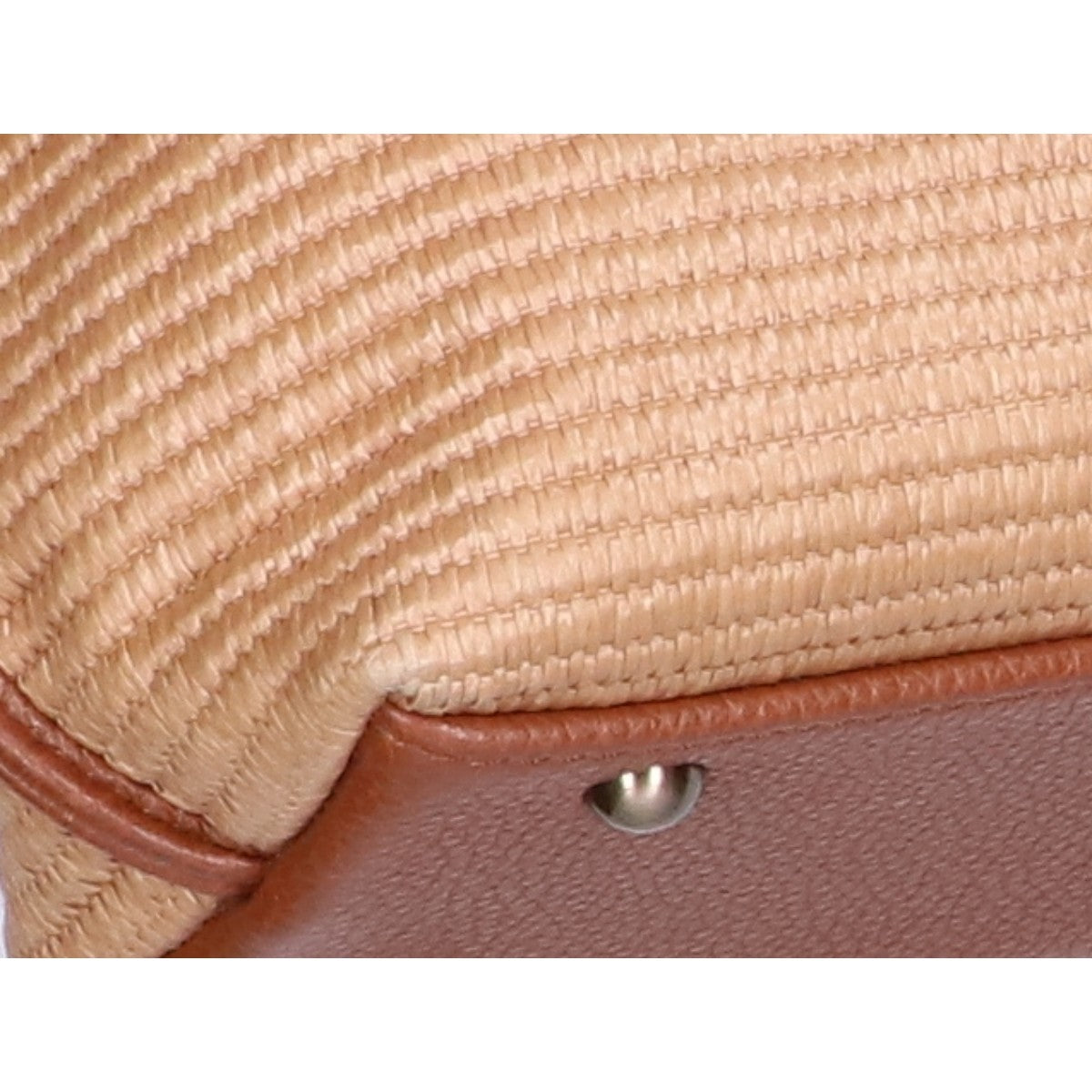 1017 ALYX 9SM アリクス ラフィアファブリックxレザー ショルダー トートバッグ