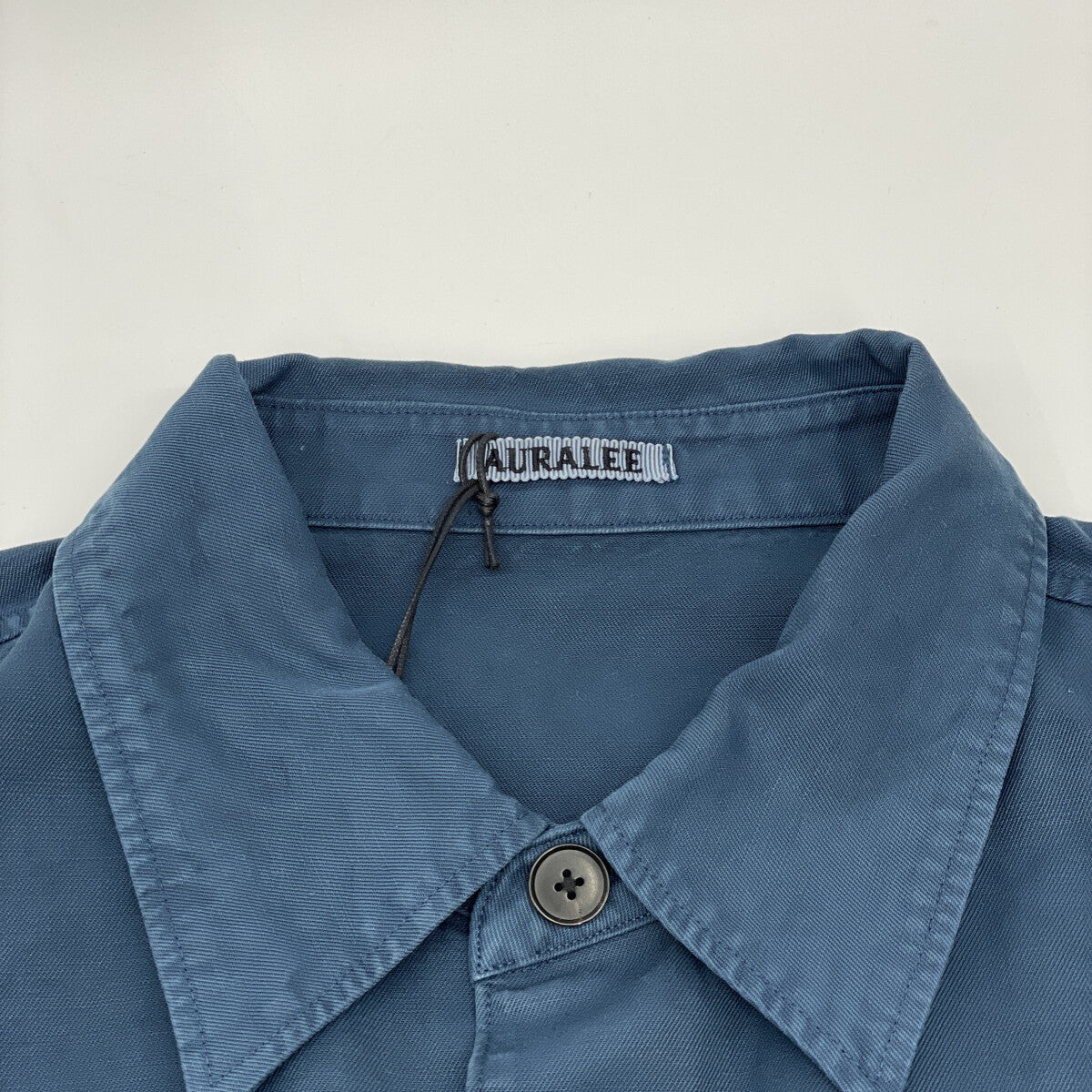 AURALEE オーラリー ブルー PRODUCT DYED FINX GABARDINE ハーフスリーブシャツ トップス 5