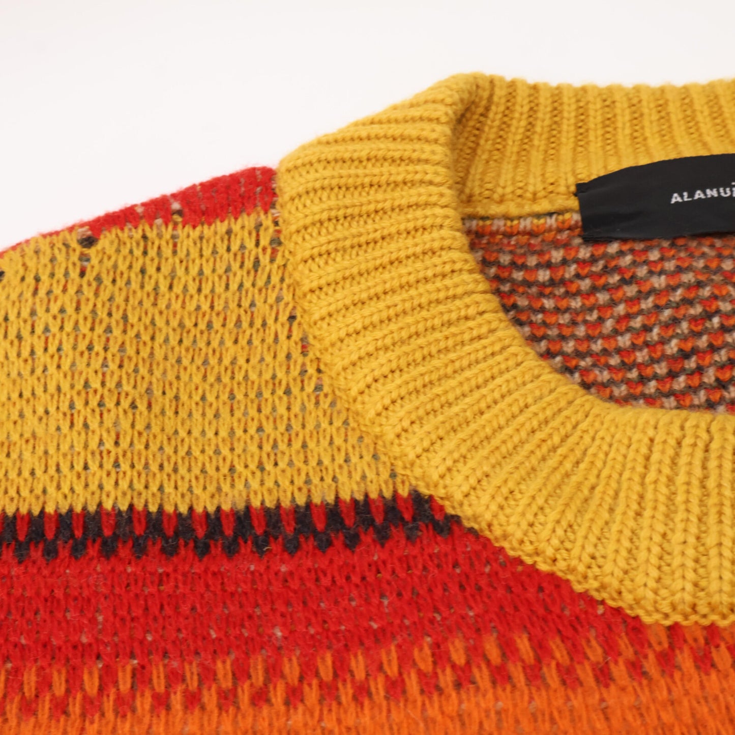 ALANUI アラヌイ ×スヌーピー マルチカラー 切りっぱなしデザイン ニット トップス XL