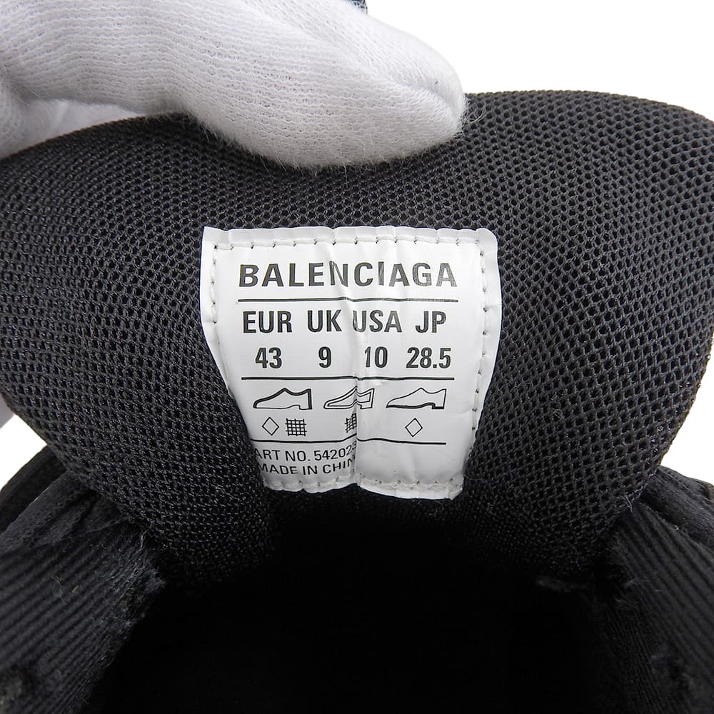 BALENCIAGA バレンシアガ 美品 Track Signature スニーカー シューズ メンズ ブラック×ホワイト 28.5cm 542023 シューズ 43