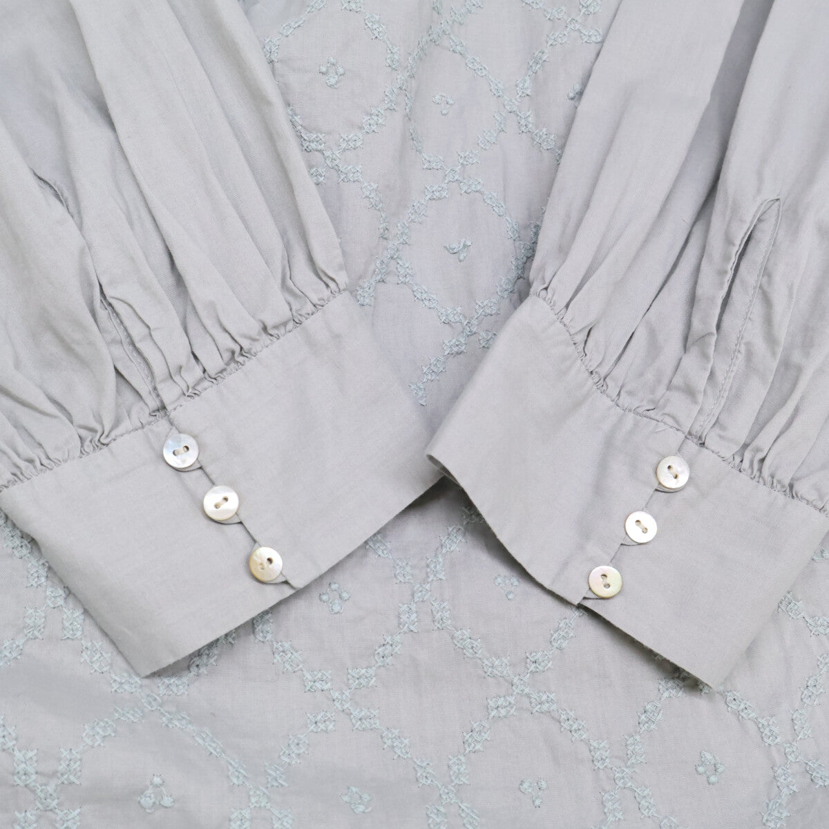 utilite ユティリテ UT111LS45 グリーン系 プルオーバー衿付きブラウス トップス 表記なし