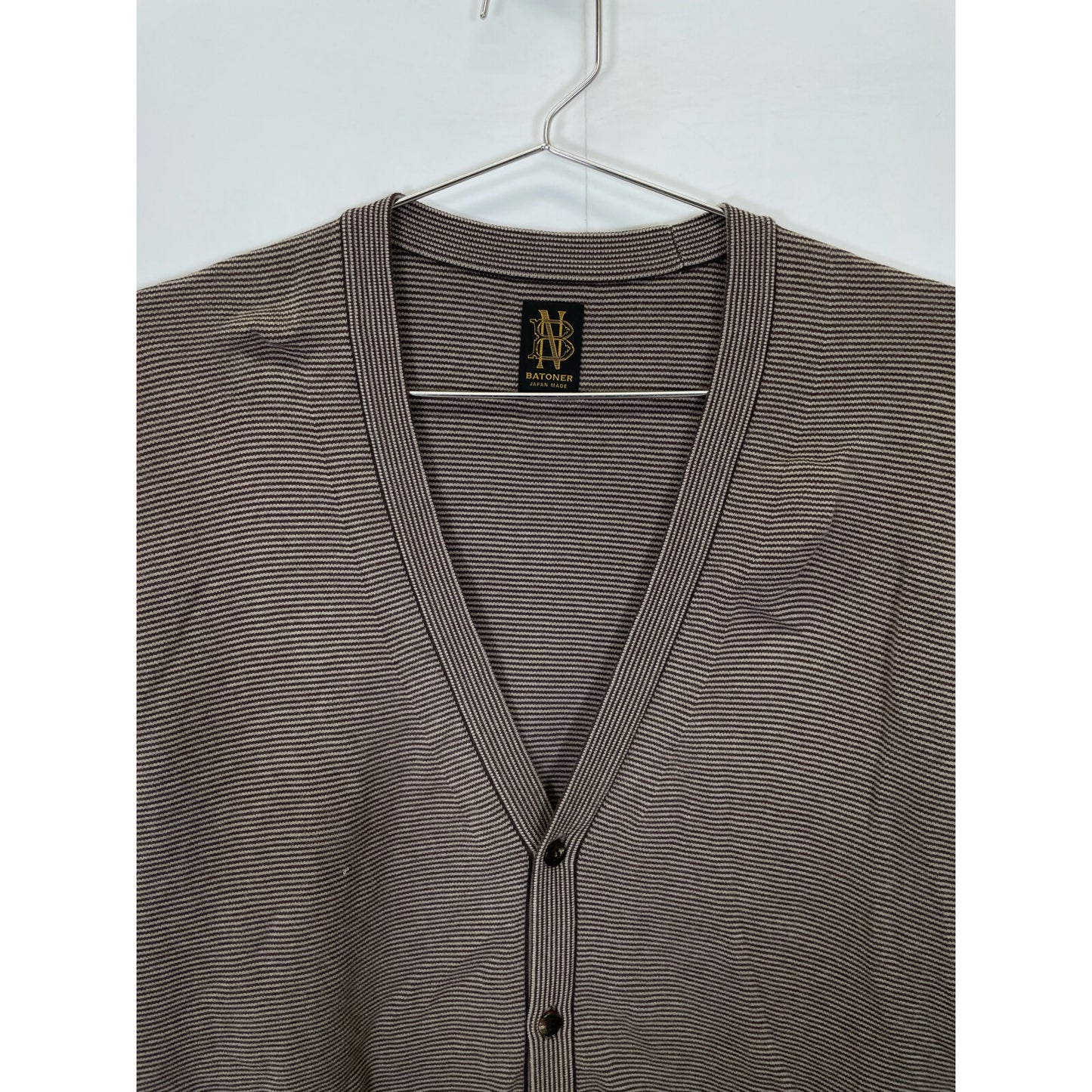 BATONER バトナー ブラウン ボーダー カーディガン BN-23FM-004 トップス 2