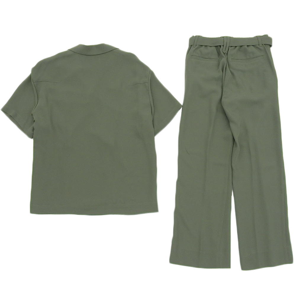 CULLNI クルニ 美品 CULLNI クルニ 半袖 ジャケット パンツ セットアップ メンズ カーキグリーン 1 22-SS-027/006 22SS スーツ セットアップ 1