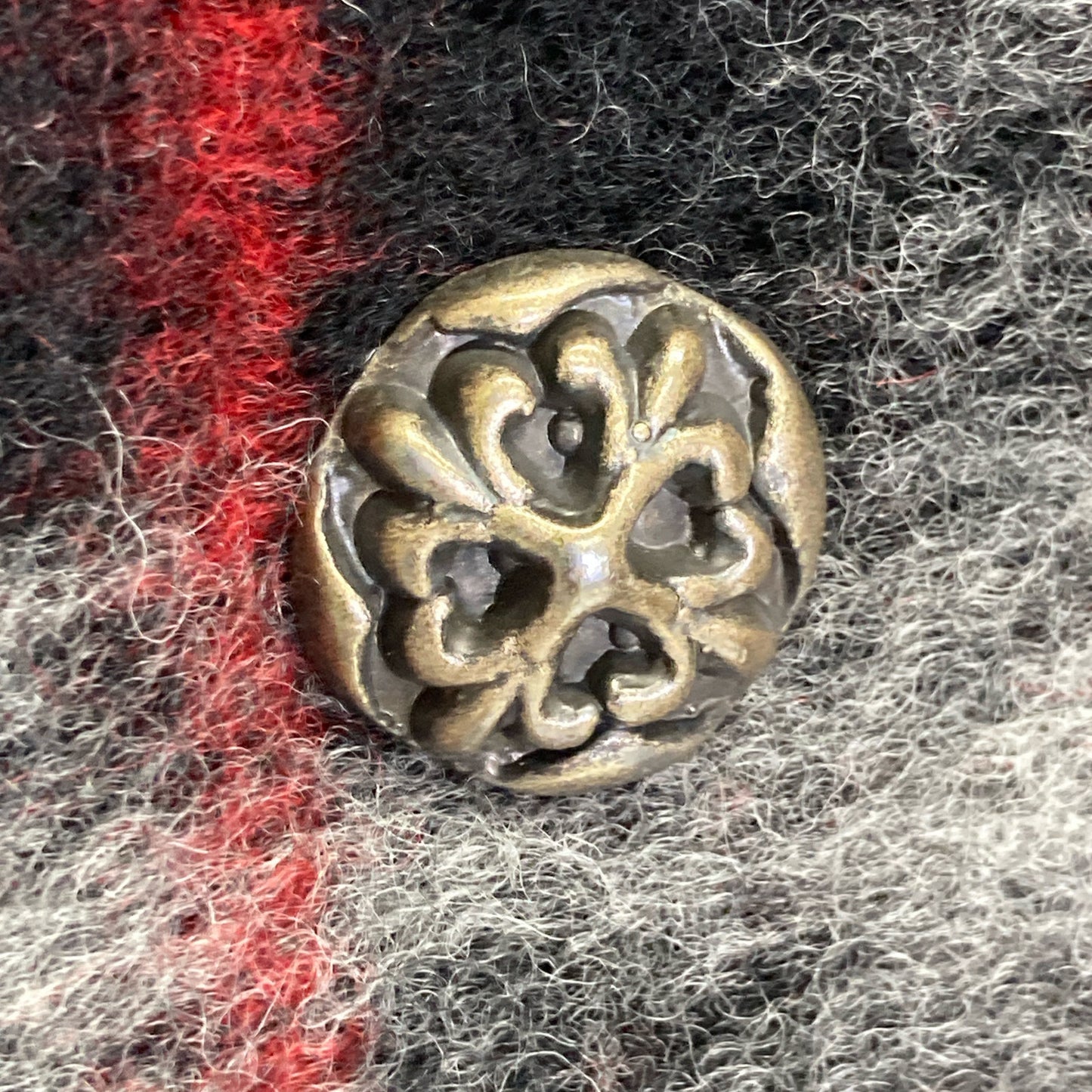 BAD SPIRIT バッドスピリット グレー ウール チャック 中綿 ダブル 論じジレコート コート S