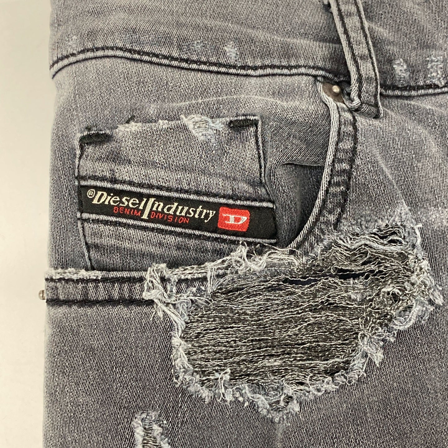 DIESEL ディーゼル グレー D-STRUKT-Z-NE スキニーデニムパンツ ボトムス 26