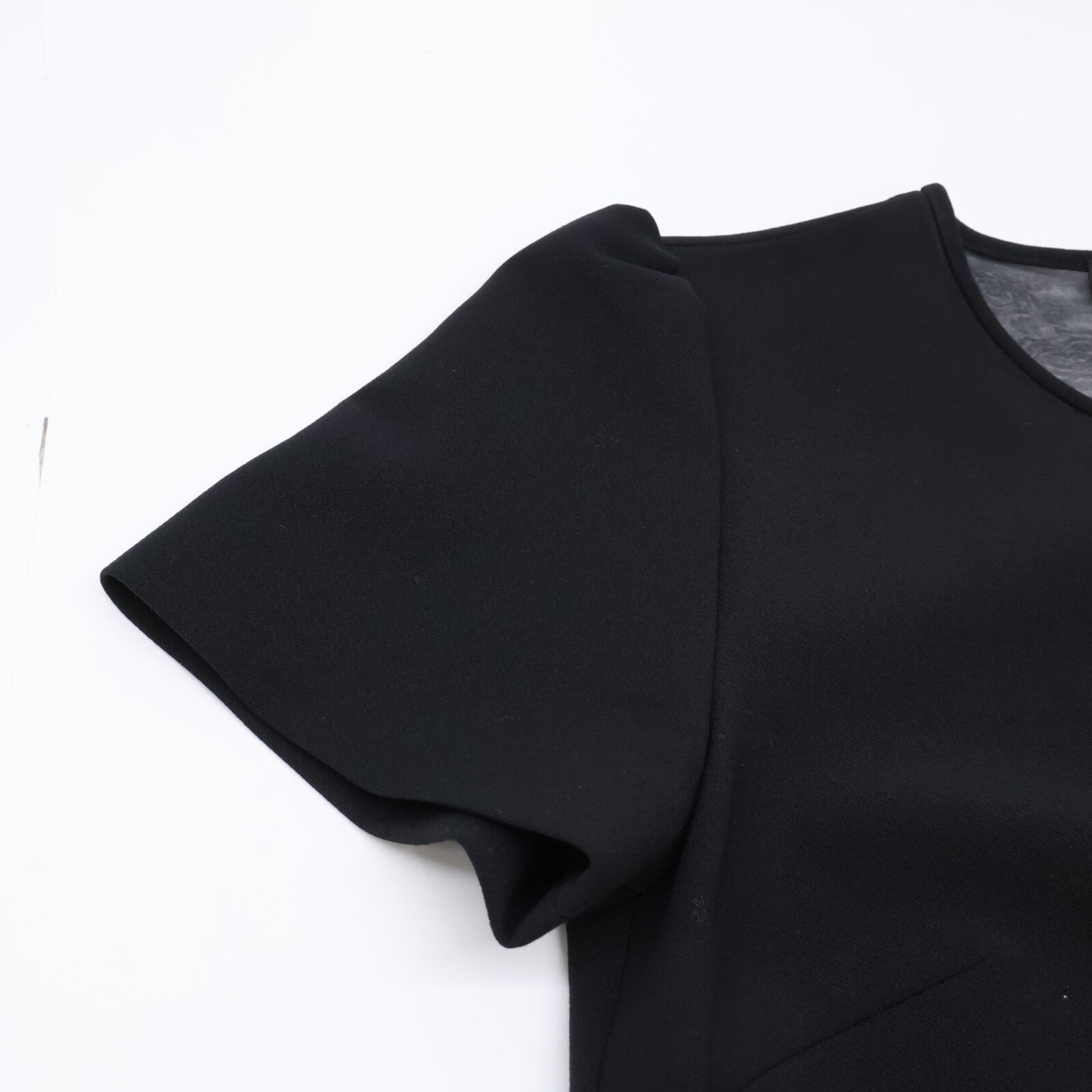 YOKOCHAN ヨーコチャン ブラック レーヨン混 ヨーコチャン バックVオーガンジードレス ワンピース 36