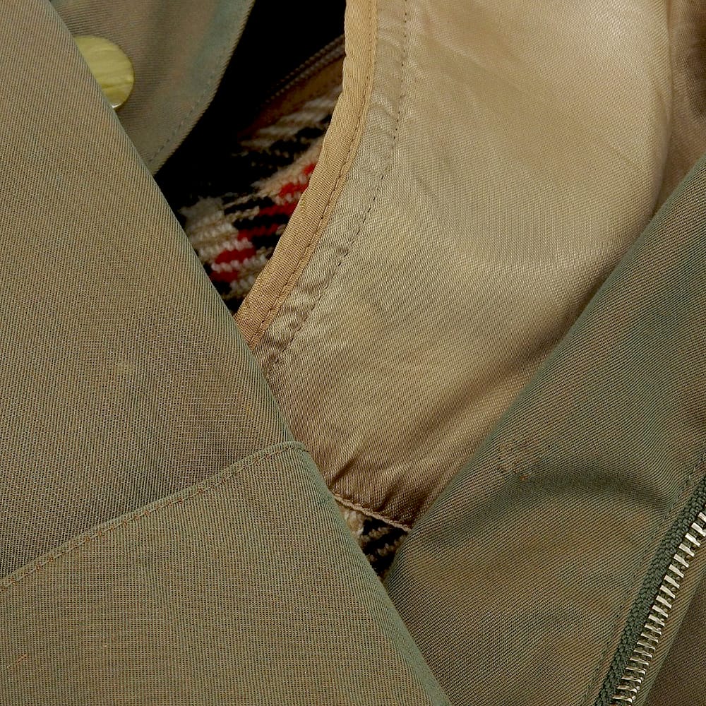 Burberry's バーバリーズ コットン100% 玉虫 ノヴァチェック ライナー付き ブルゾン ジャケット メンズ カーキ Medium ジャケット M