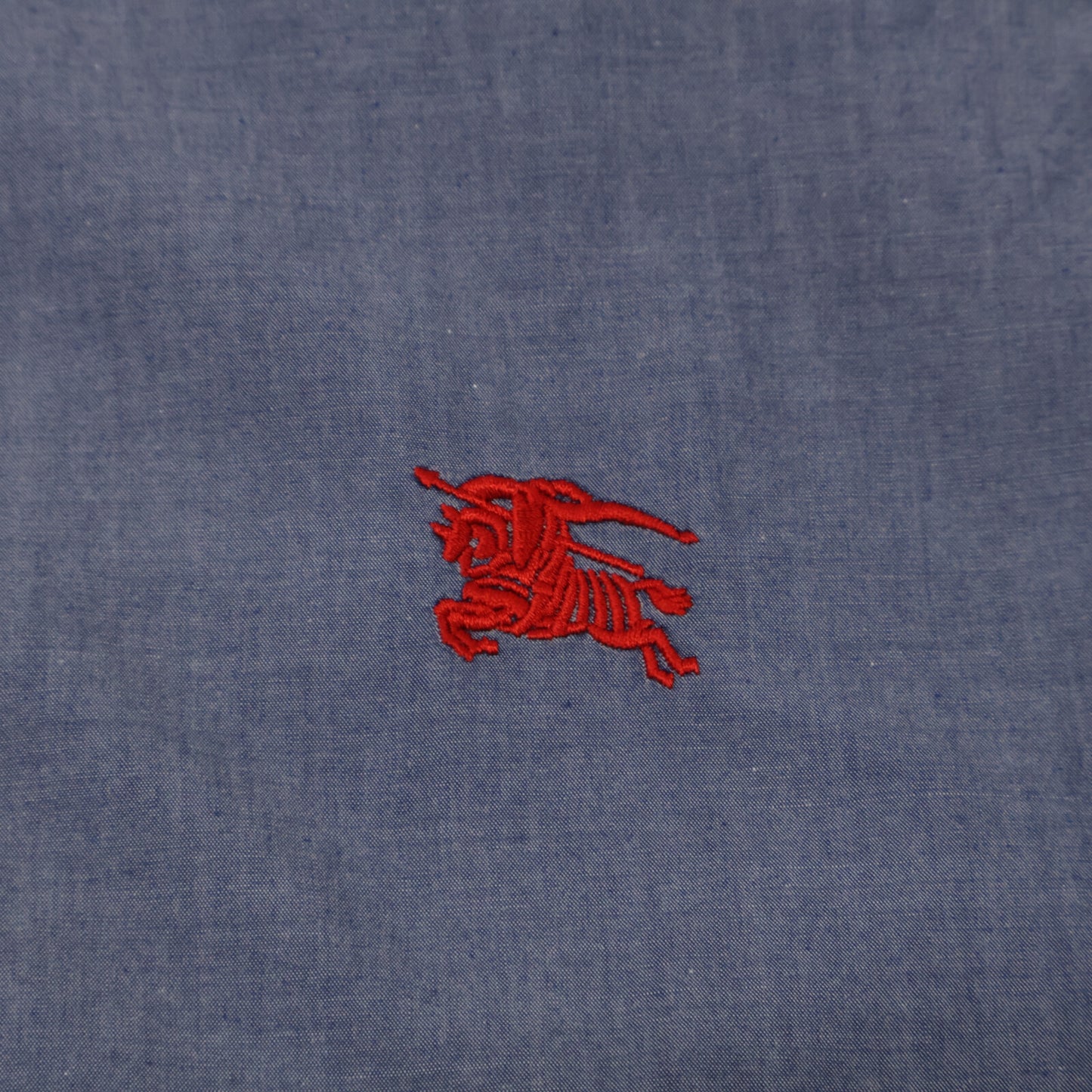 BURBERRY BLACK LABEL バーバリーブラックレーベル D1F15-117-24 ブルー×ホワイト シアーサッカー リバーシブルブルゾン ジャケット L