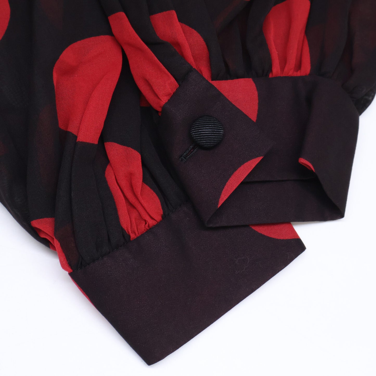 TOMORROWLAND トゥモローランド コレクション ブラックレッド ラルジュドットプリント バックリボンブラウス トップス 36