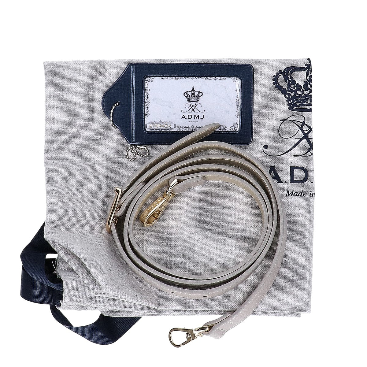 A.D.M.J. Accessoires De Mademoiselle ADMJ 【新品未使用】ACS01186A シュリンクレザー Dカン付 ミニ トートバッグ