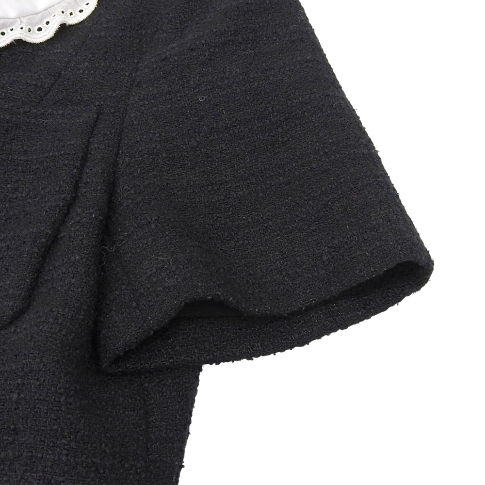 sandro サンドロ ショートツイードドレス ワンピース レディース ブラック 34 SFPRO01916-20 ワンピース 34