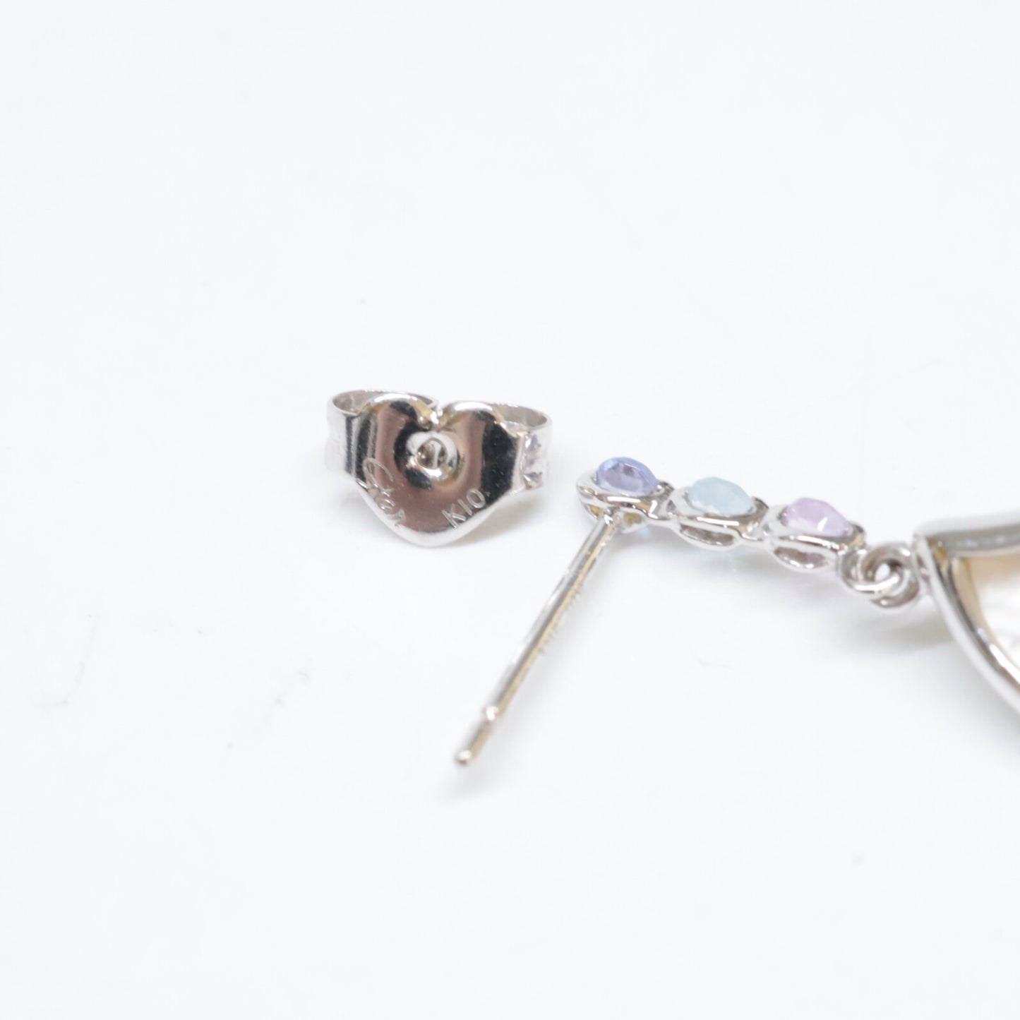 STAR JEWELRY スタージュエリー 【美品】K10 SUNSET COLORS サンセットカラーズ ドロップモチーフ ピアス