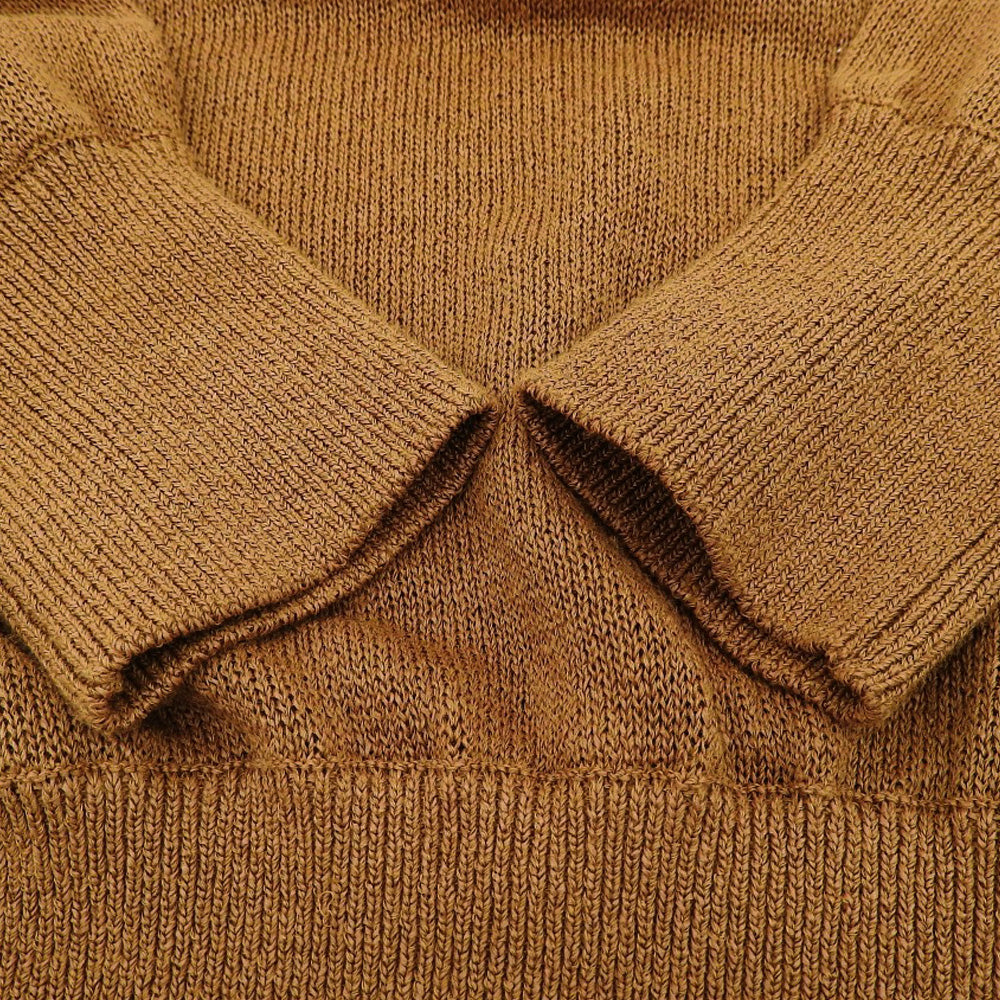 DES PRES デプレ 美品 コットンシルクペーパーツイスト Vネックプルオーバー トップス レディース ブラウン F 22-02-51-02308 25SS トップス F