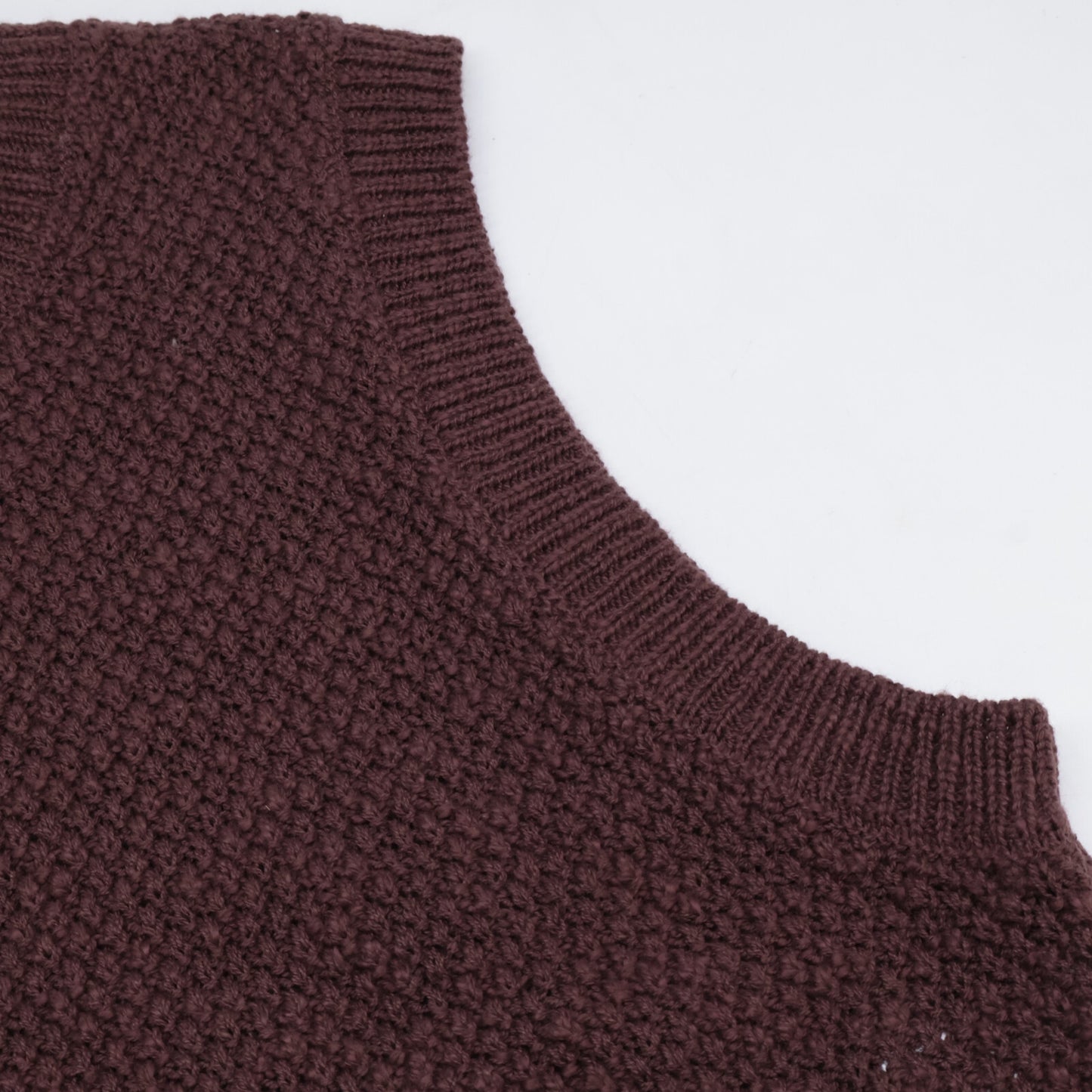 CHIGNON シニヨン ボルドー 9452-235DP 布帛ドッキング ニットベスト ベスト F