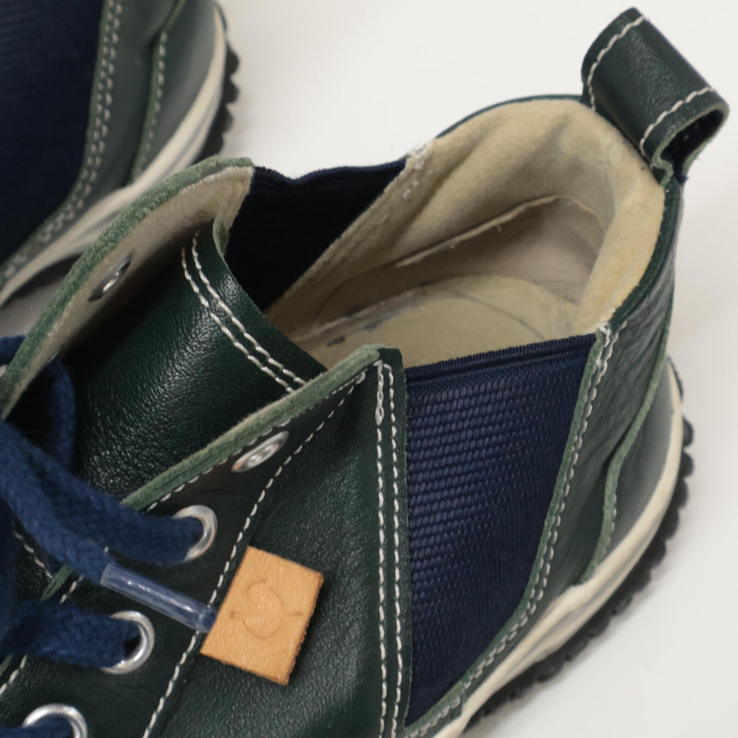 SPINGLE MOVE スピングルムーブ 44215099 グリーン レザー サイドゴアスニーカー シューズ SS