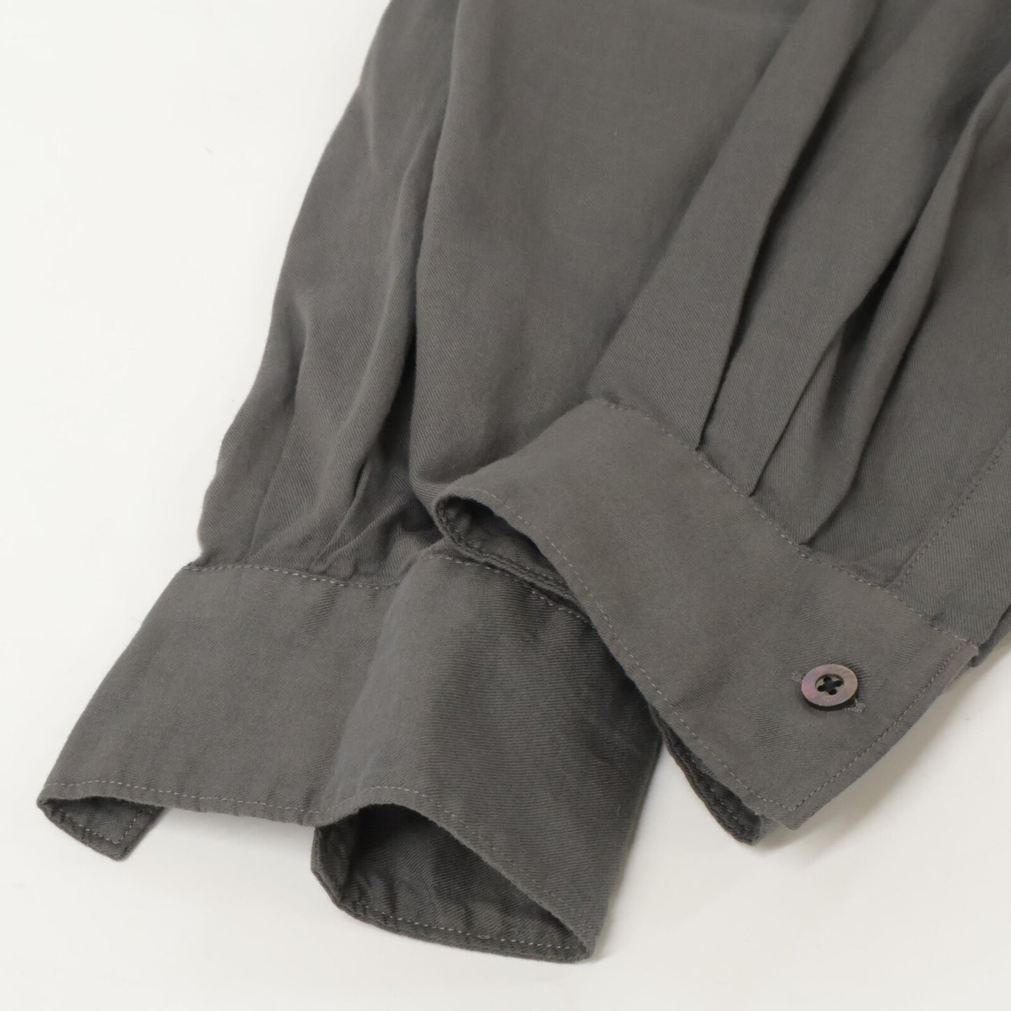 YORK ヨーク グレー GARMENT DYED COTTON SILK TWILL SHIRT トップス 2