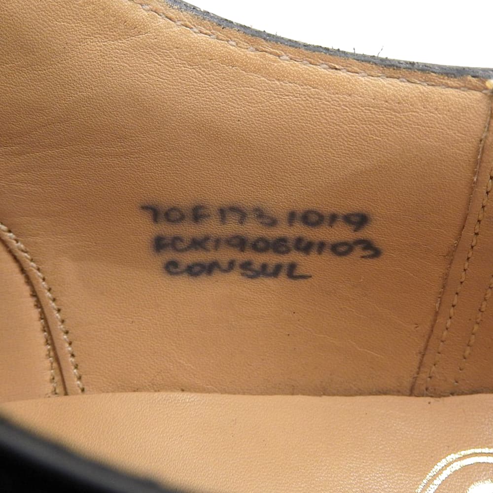 Church's チャーチ 美品 5都市 ポリッシュバインダー コンサル ストレートチップ シューズ メンズ ブラック 7F シューズ 7F