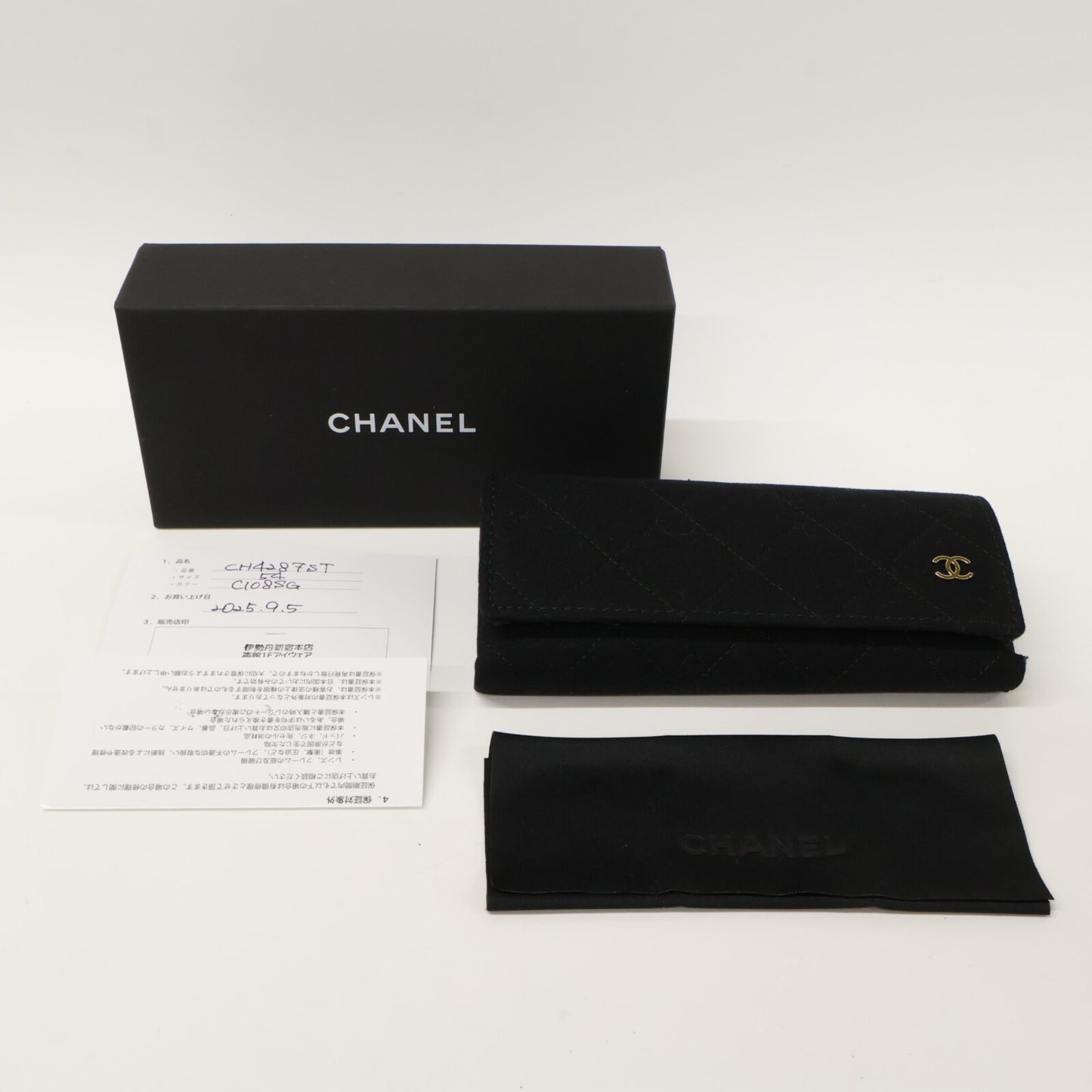 CHANEL シャネル 【美品】4287-ST c.108SG スクエア シェイプ ブルーライトカット アイウェア サングラス 54□17 140