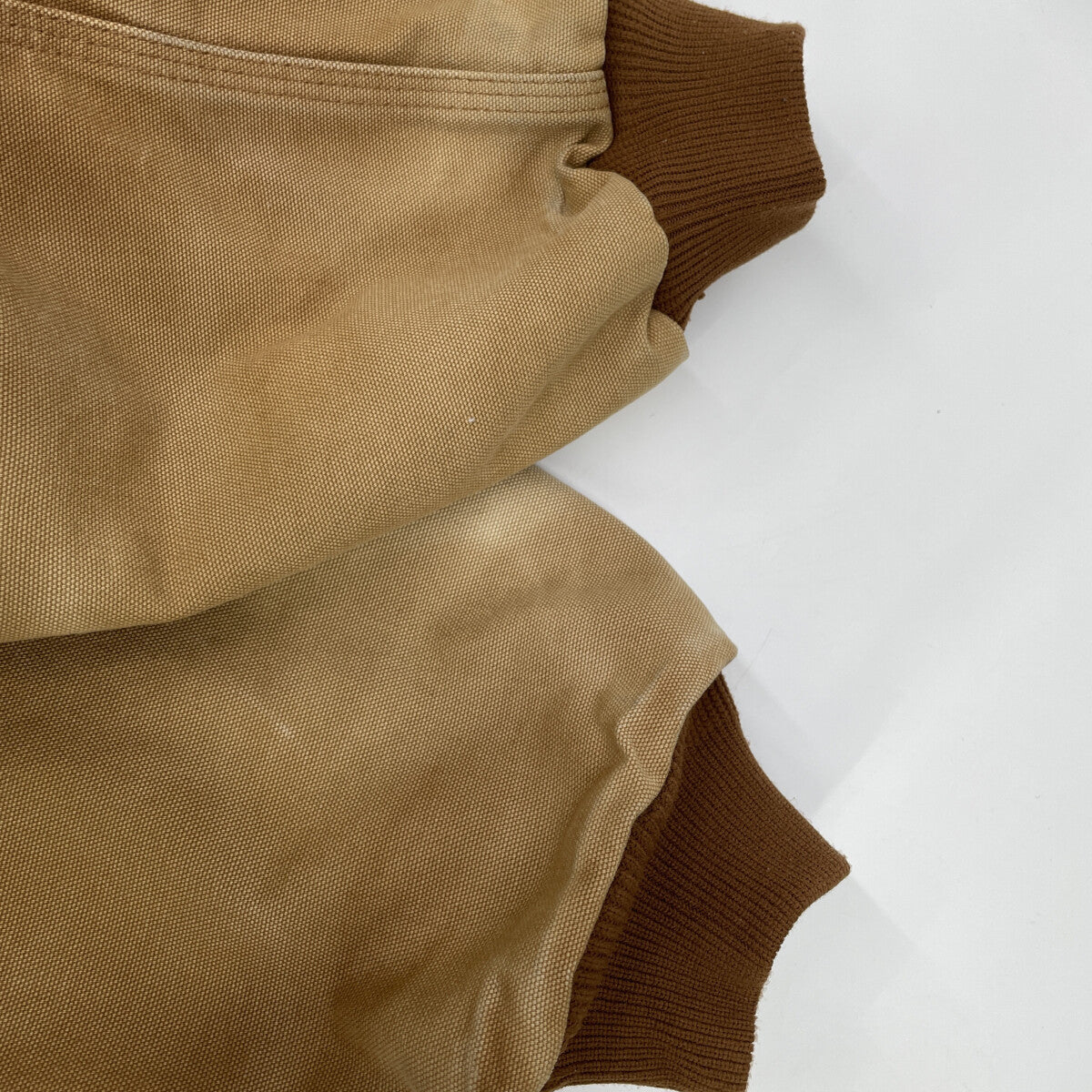 Carhartt カーハート ベージュ USA製 キルティングライナー ダック フードジャケット ジャケット XL