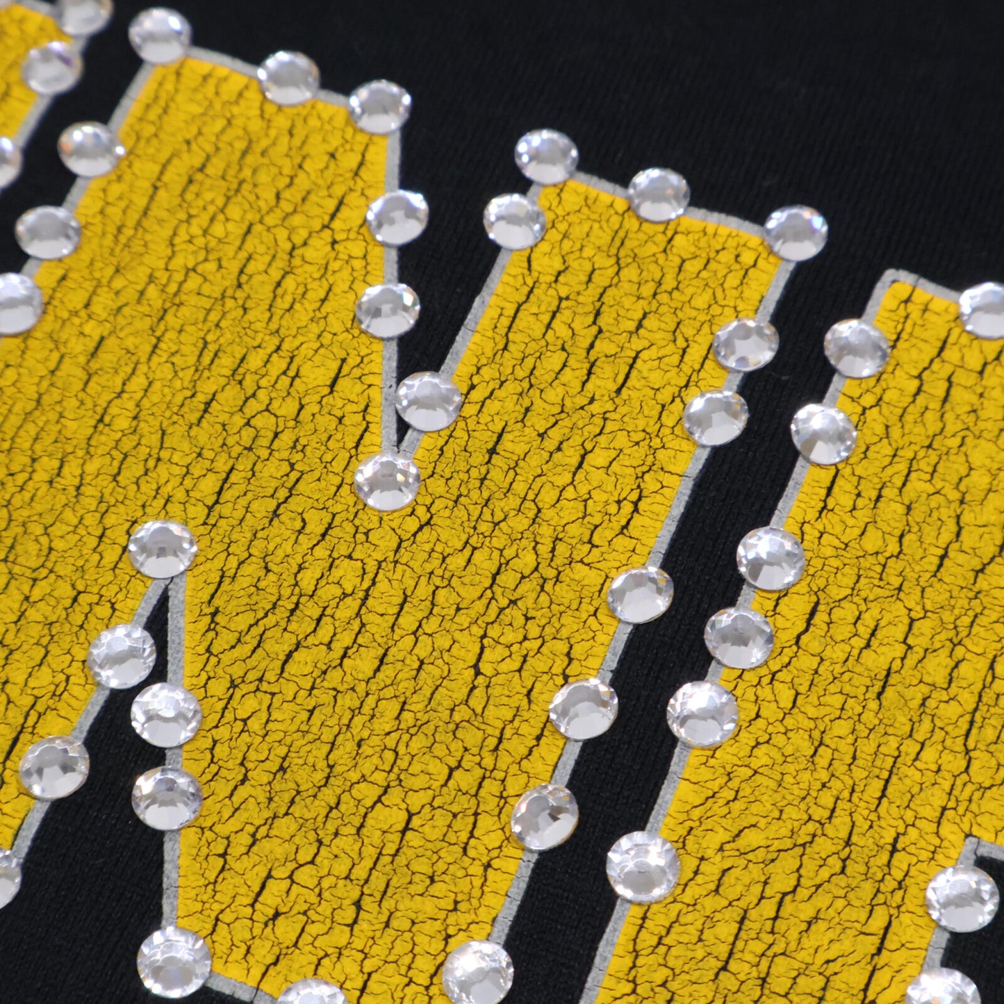 CELINE セリーヌ 2X15M671Q ブラック クラックロゴストーンデザインTシャツ トップス S