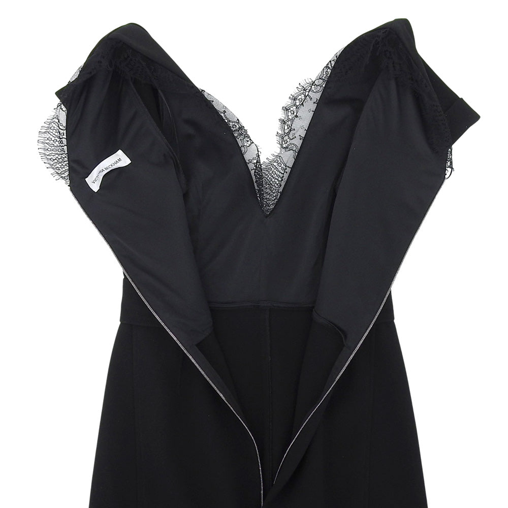 Victoria Beckham ヴィクトリアベッカム 美品 レース ワンピース レディース ブラック 黒 36 ワンピース 36