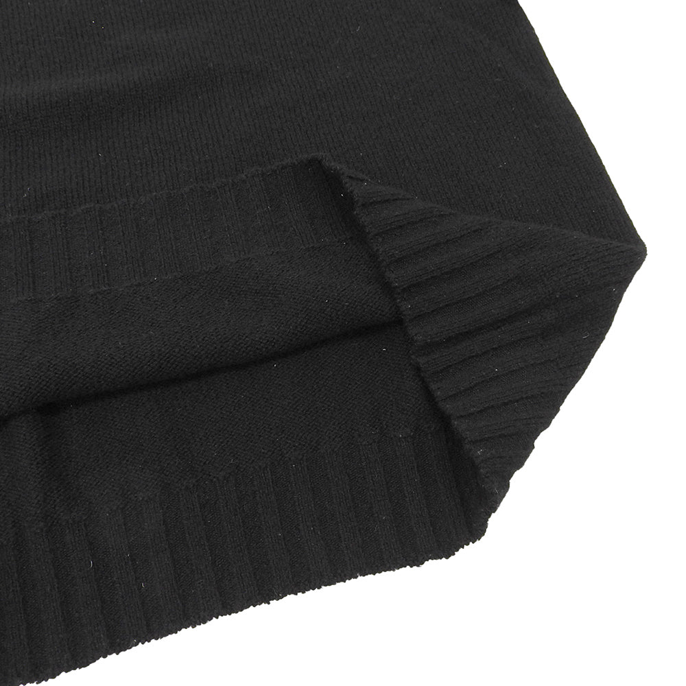 AURALEE オーラリー SHETLAND WOOL CASHMERE ニットTシャツ トップス メンズ 黒 ブラック 4 トップス 4