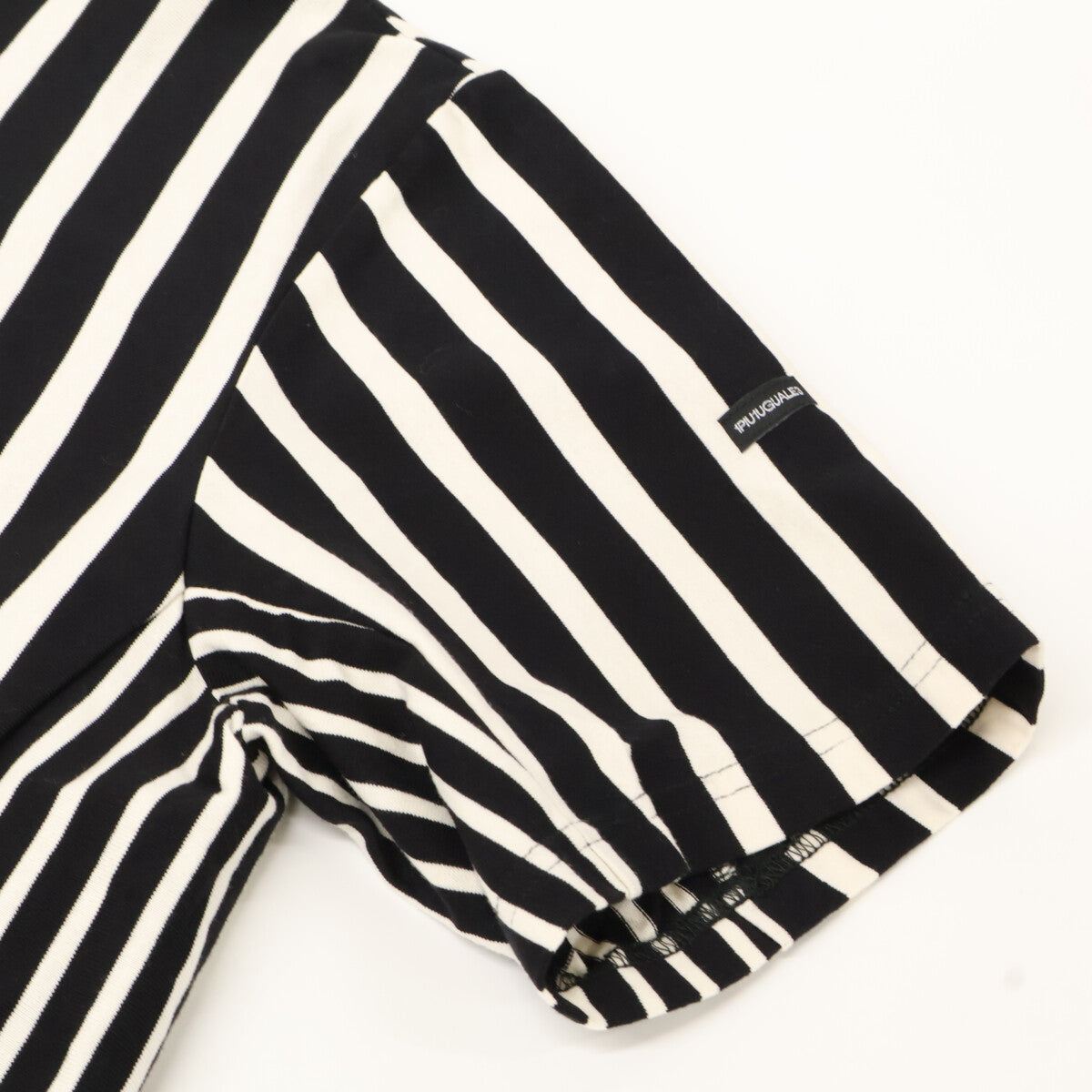 1piu1uguale3 ウノピゥウノウグァーレトレ ブロックストライプ MRT309 コットン クルーネックTシャツ トップス 4